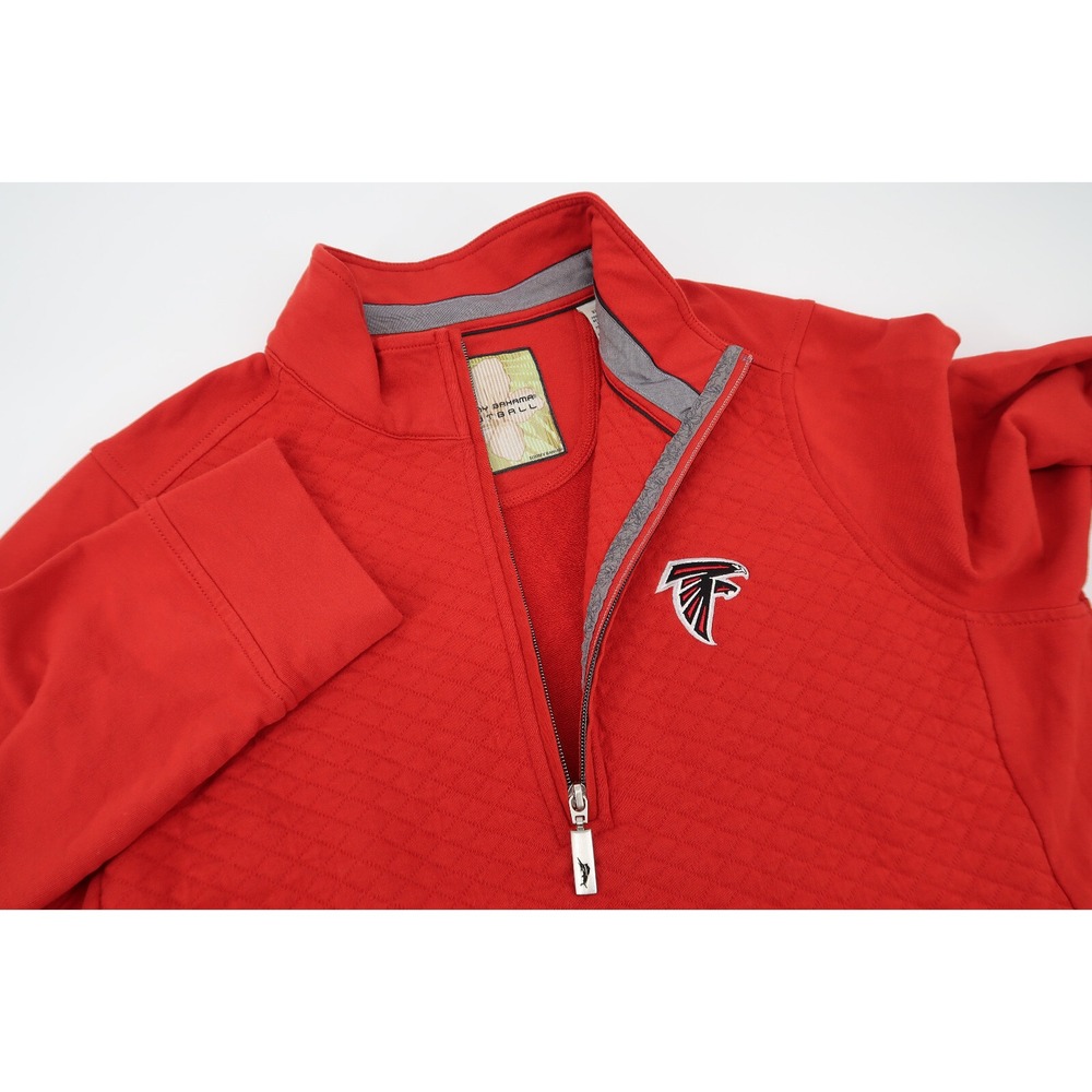 Tommy Bahama Women's XL Atlanta Falcons‎ Gridiron Half Zip Quilted Sweatshirt